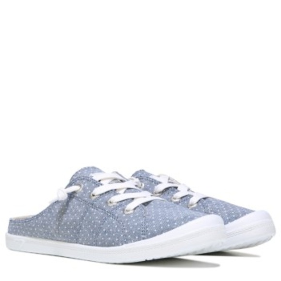 Roxy Shoes - Roxy Bayshore Mule Polka Dot Slip On Demin 8.5